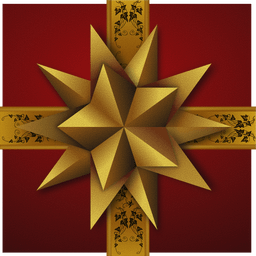 Christmas Gift Box With Decorative Golden Vector Clip Art Vector SVG
